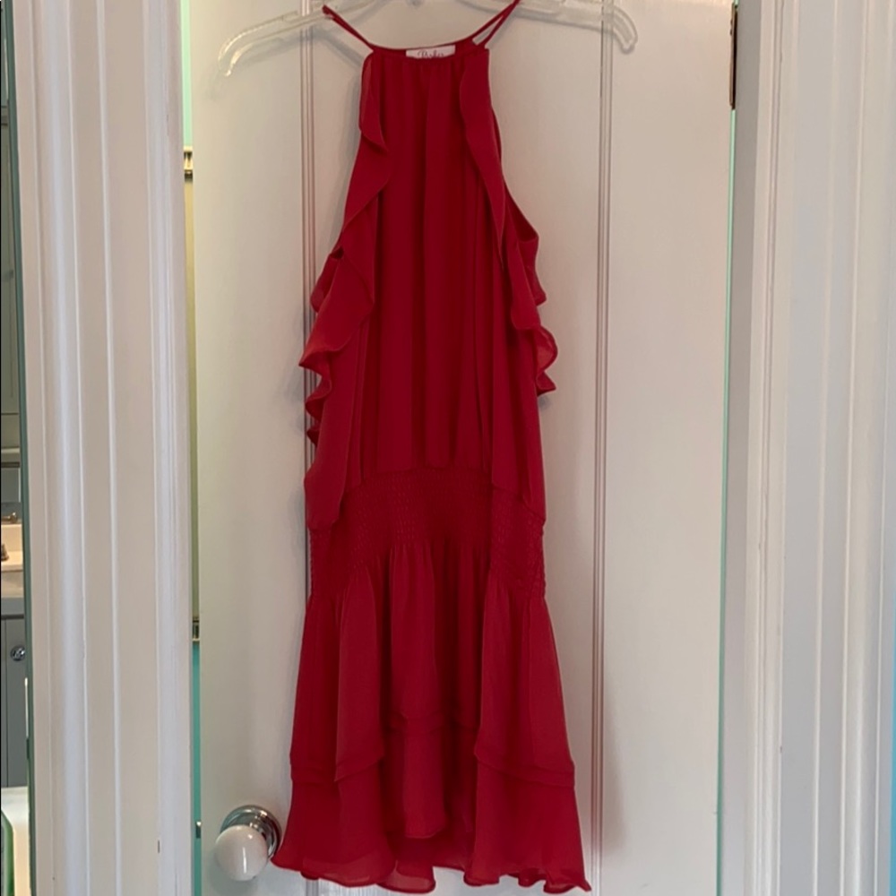 Sleeveless, ruffle dress